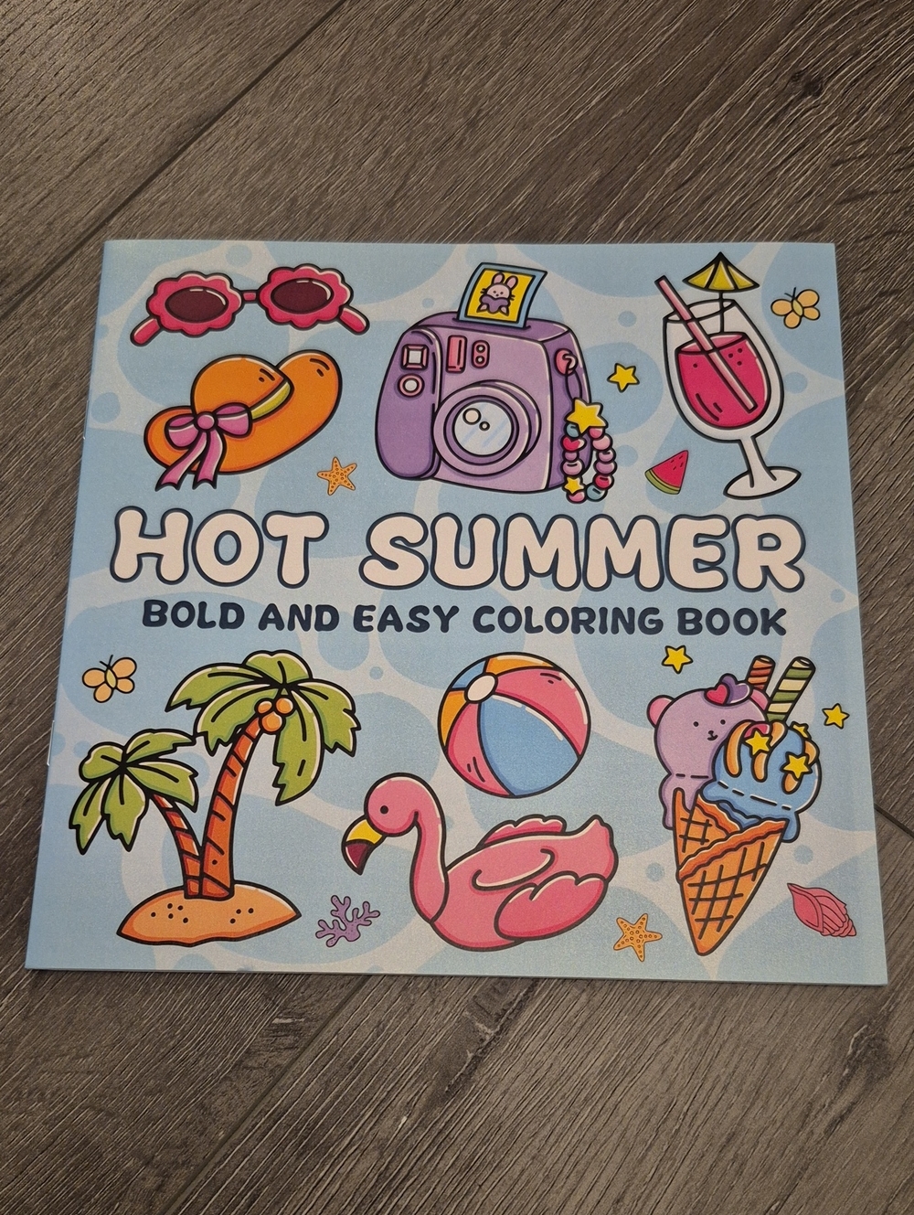Hot Summer Bold and Easy Coloring Book - Cozy Coloring Books 24 Pages Bold